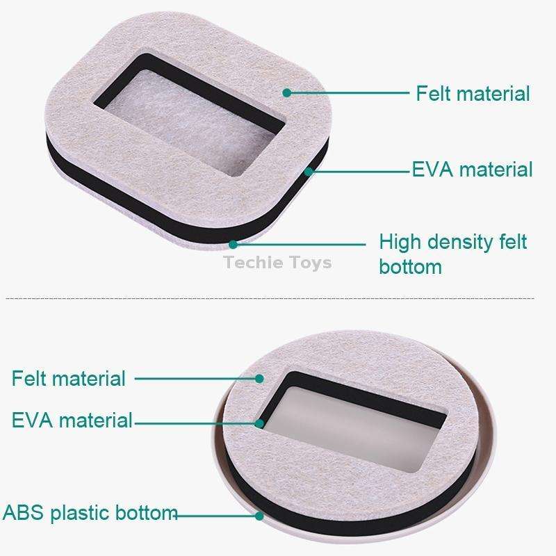5 PCS Computer Seat Pulley Holder Chair Roller Non-slip Pad(Round Bean Color Plastic Bottom)