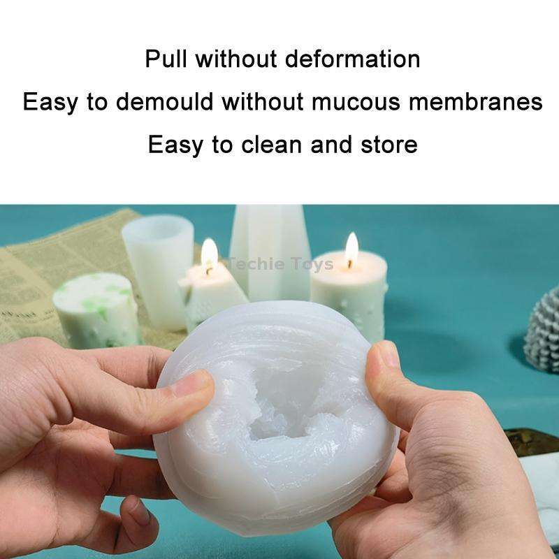 DIY Christmas Candle Aromatherapy Gypsum Silicone Mold, Shape: Snow House 3