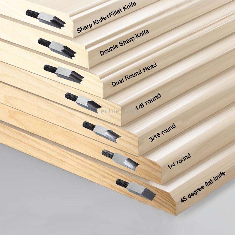 Adjustable Depth Woodworking Chamfering Planer, Specification: Dual Round Head