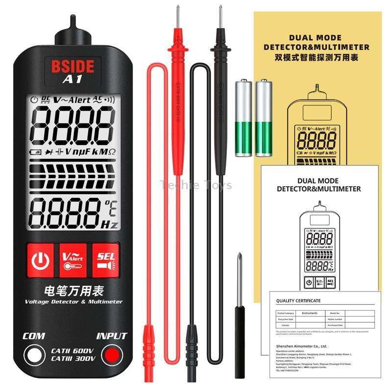 BSIDE A1 Dual Mode Smart Handheld High Precision Detection Electrician Voltage Multimeter Without Ba