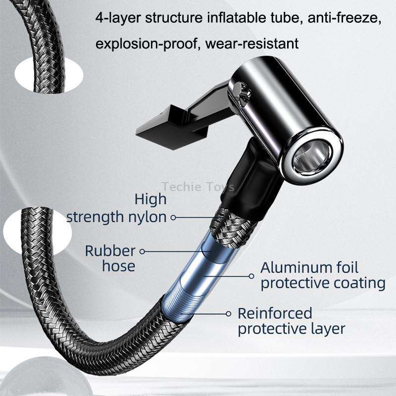 YX1819 Car Wired Portable Air Pump Electric Vehicle Tire High Power Inflator(Black)