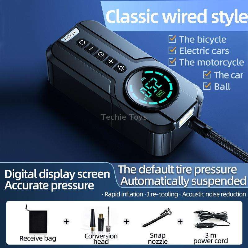 YX1819 Car Wired Portable Air Pump Electric Vehicle Tire High Power Inflator(Black)