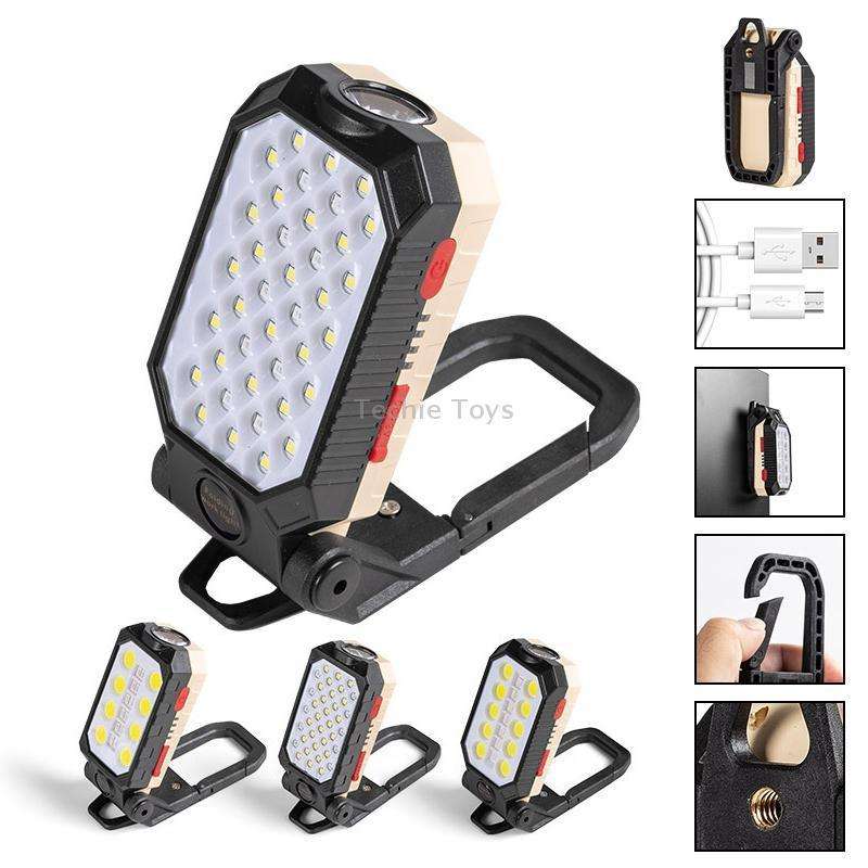 E-SMARTER COB Work Light USB Emergency Flashlight Maintenance Lamp, Style: W599A 10 Hole