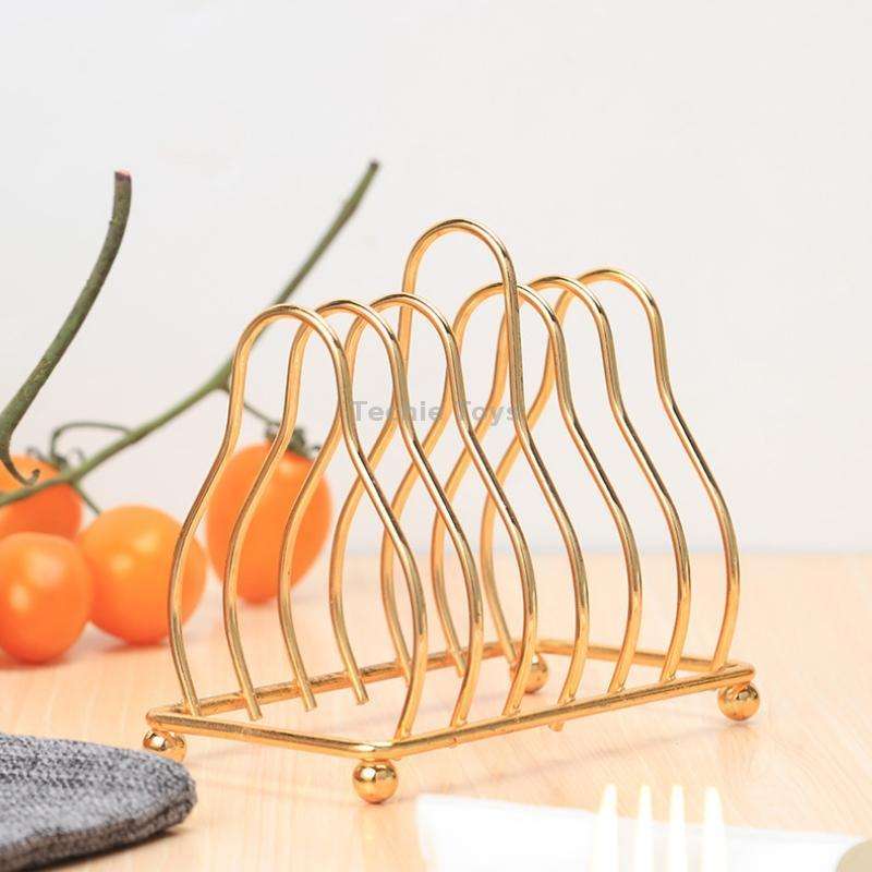 2 PCS Home Kitchen Small Bowls Dish Storage Drain Rack(Gold)