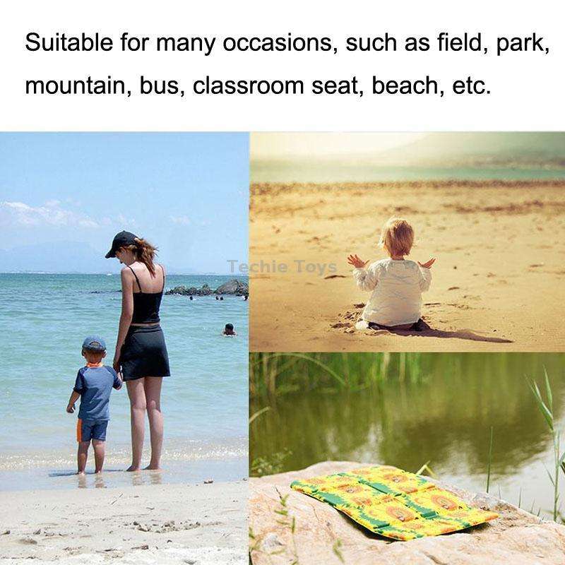 Portable Dirty Park Folding Picnic Mat Moisture-proof and Cool Cushion(Elegant Rhyme Flower)