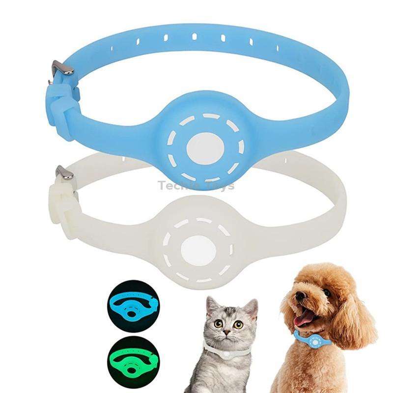 Pet Luminous Collar Locator Cover for Airtag, Specification: M(Luminous Green)