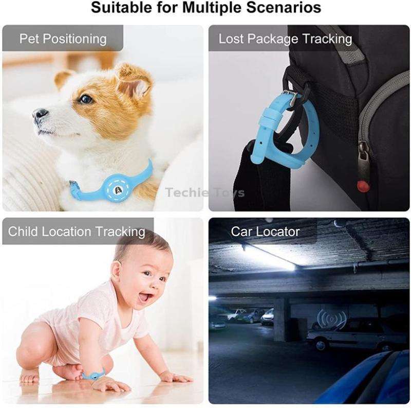 Pet Luminous Collar Locator Cover for Airtag, Specification: M(Luminous Green)