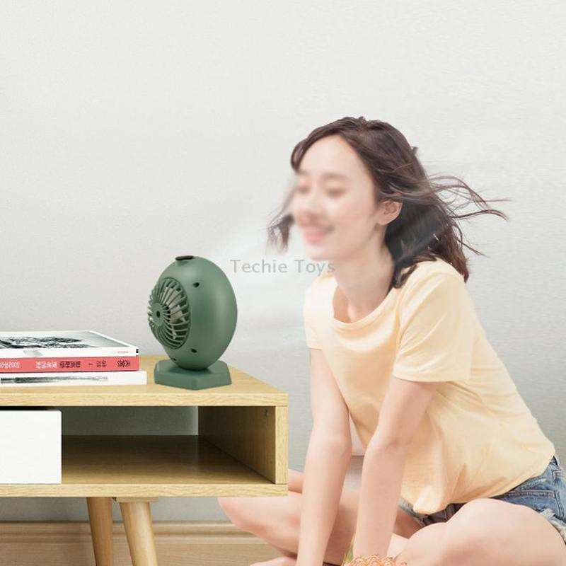 Home Office Portable Desktop Spray Fan Air Cooler, Spec: Plug-in Model(Green)