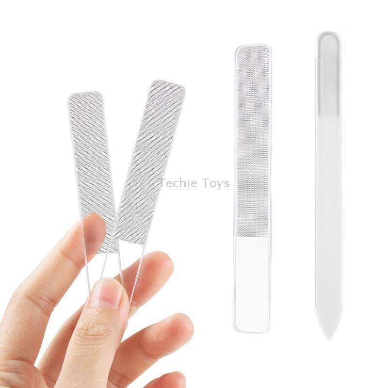 6 PCS Transparent Nano Glass Polished Nail File, Specification: Glass File Bulk