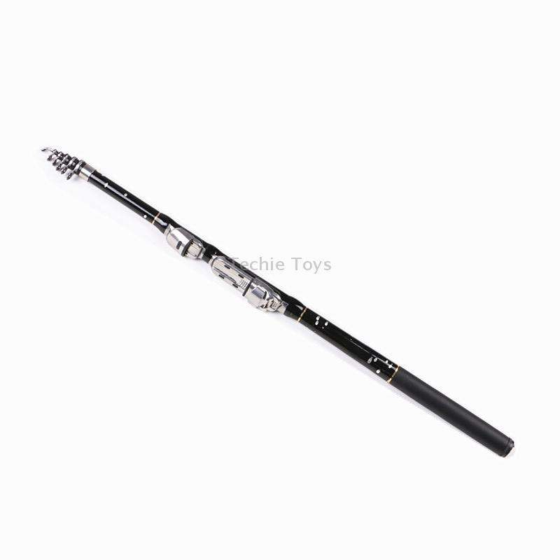 ZHANLANGWANG Carbon Throwing Pole Mini Short Rock Fishing Rod, Length: 2.1m(Black)
