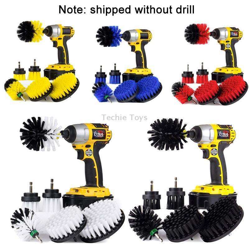 6 PCS / SetElectric Drill Head Car Tire Floor Crevice Cleaning Brush(Blue)