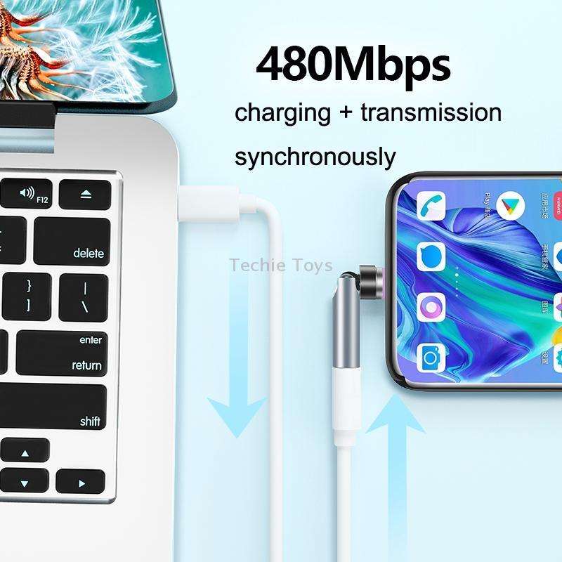 TC57 7Pin Fast Charge Transmission Data Cable Type-C / USB-C Converter Without Magnetic Head(Silver)