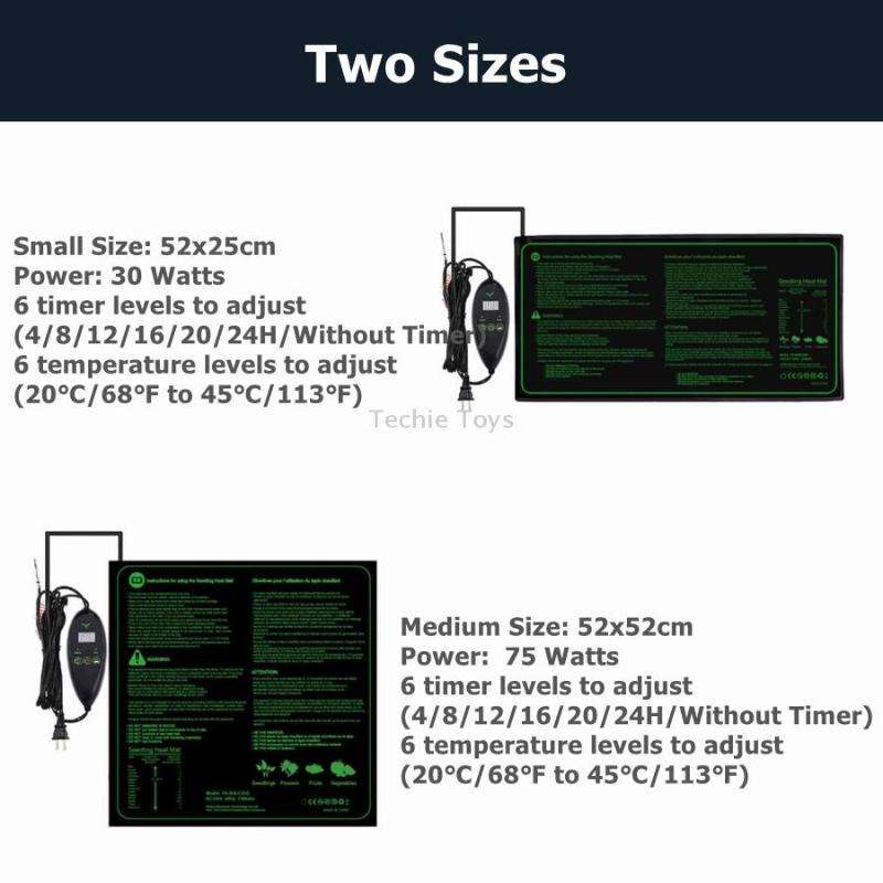 20 x 10 inch Digital Display Seedling Heating Pad With Timed Temperature Adjustment(UK Plug 240V)