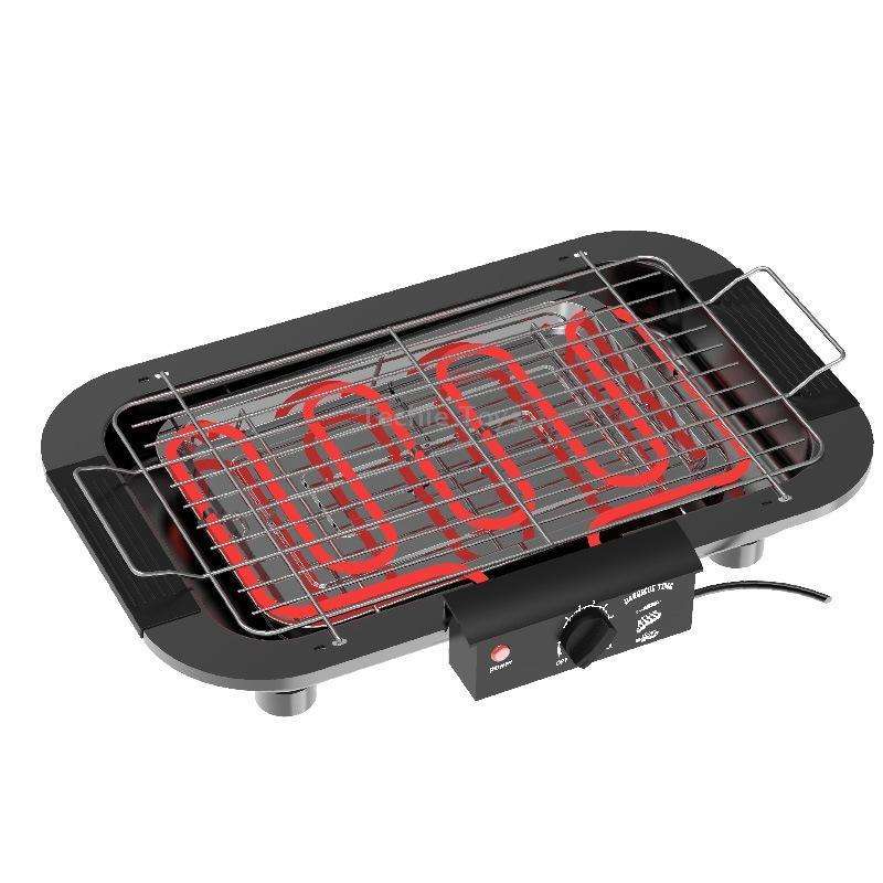 1800W Electric Grill Home BBQ Grill, EU Plug(Black)