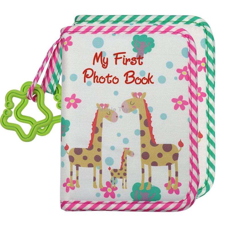 Baby Growth Memorial Cloth Photo Album With Mirror(Red)