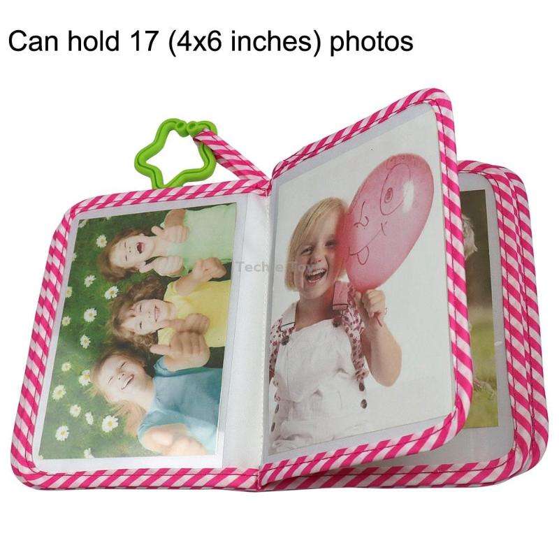 Baby Growth Memorial Cloth Photo Album With Mirror(Red)