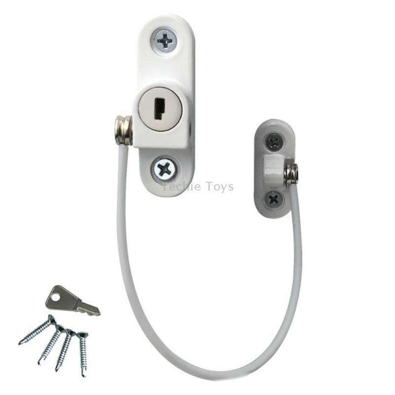 Children High-rise Anti-fall Safety Lock Window Push Limiter, Color: White