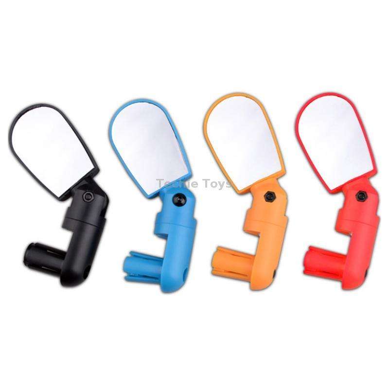 2 Pairs Adjustable Bicycle Flat Rearview Mirror Cycling Accessories(Yellow)