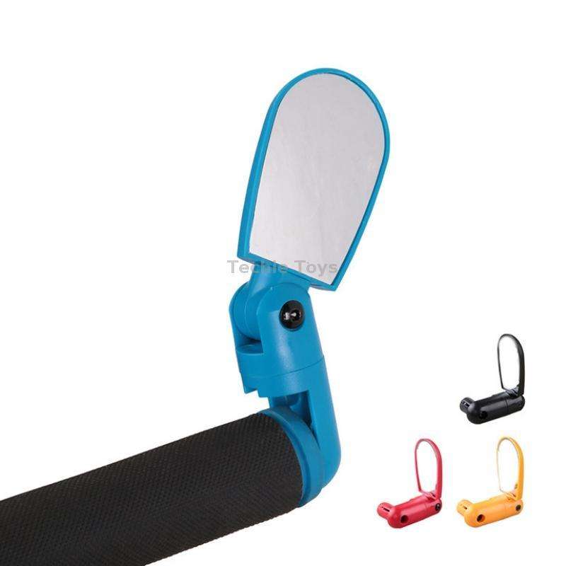 2 Pairs Adjustable Bicycle Flat Rearview Mirror Cycling Accessories(Yellow)