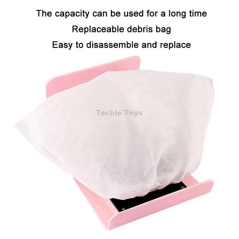 40W Nail Art Vacuum Cleaner Dust Collector, Specification: EU Plug (Pink)