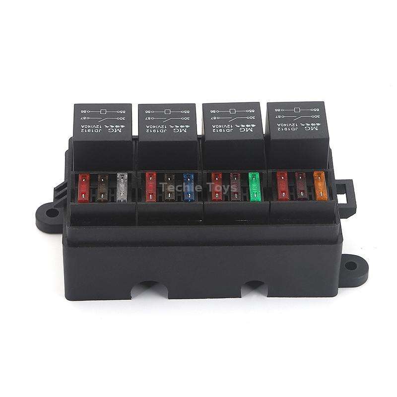 TF008-10 12V 4Pin Relay Car RV Radiography Sound Modified Electromagnetic Insurance Box