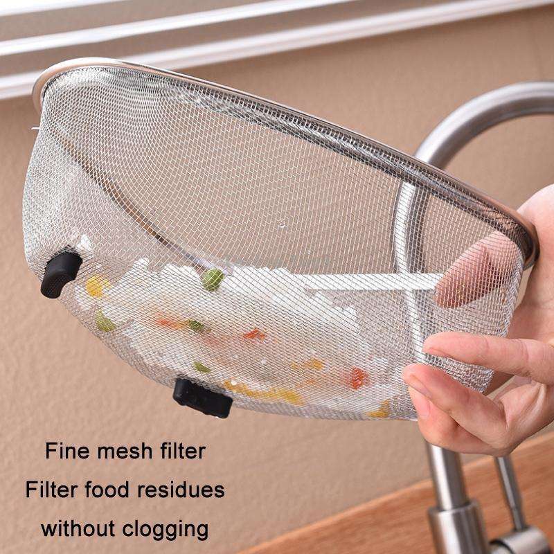 Kitchen Multifunctional Stainless Steel Triangle Sink Drain Basket, Style: Standing