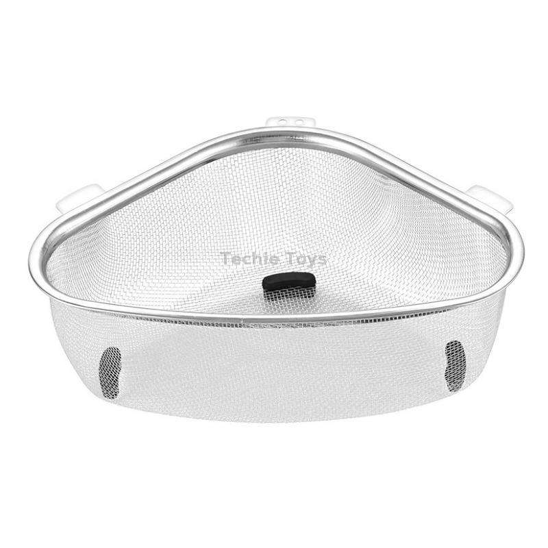 Kitchen Multifunctional Stainless Steel Triangle Sink Drain Basket, Style: Standing Hanging