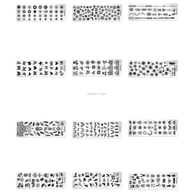 5 PCS Nail Art Print Template Nail Art Tools(OMQ-07)