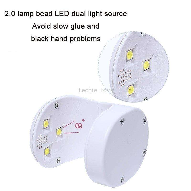 USB Mini Nail Phototherapy Lamp Nail Polish Baking Lamp, Color: White