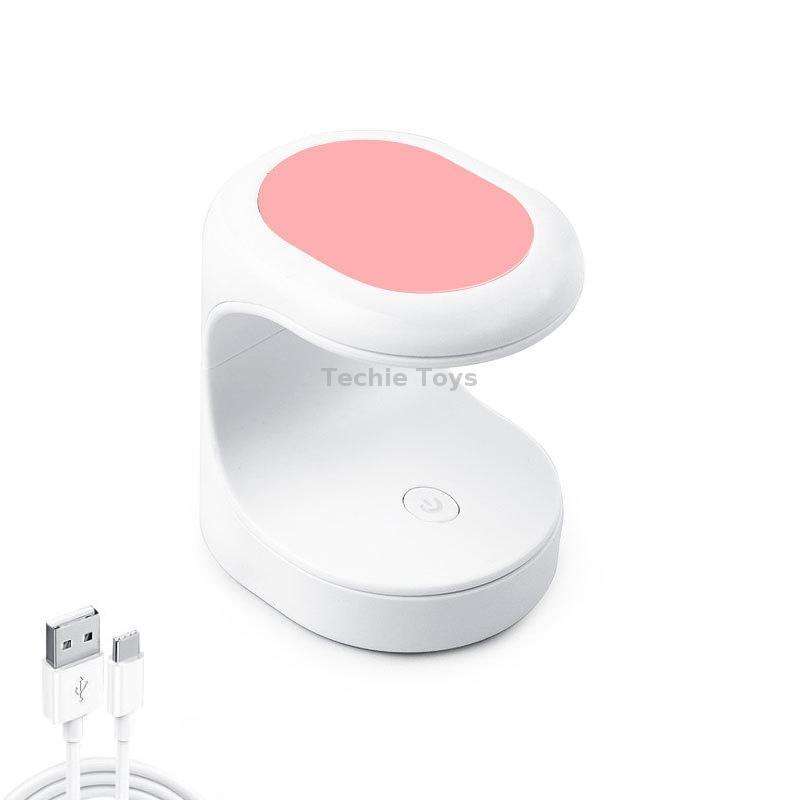 USB Mini Nail Phototherapy Lamp Nail Polish Baking Lamp, Color: Pink