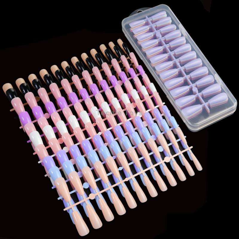 240 PCS Color Jelly Nail Patch Finished Nail Art