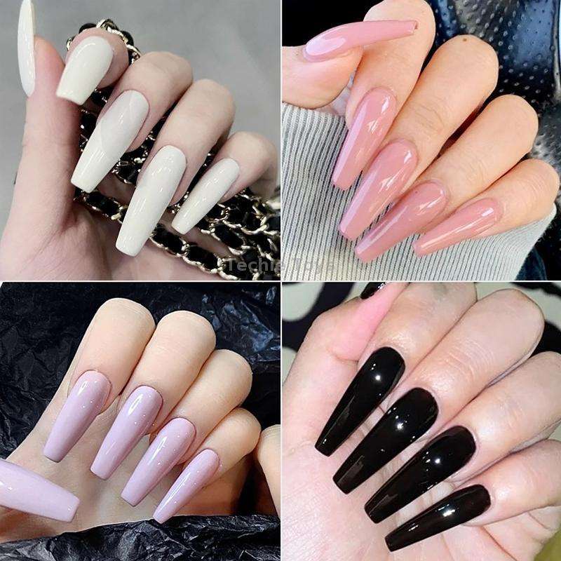 240 PCS Color Jelly Nail Patch Finished Nail Art