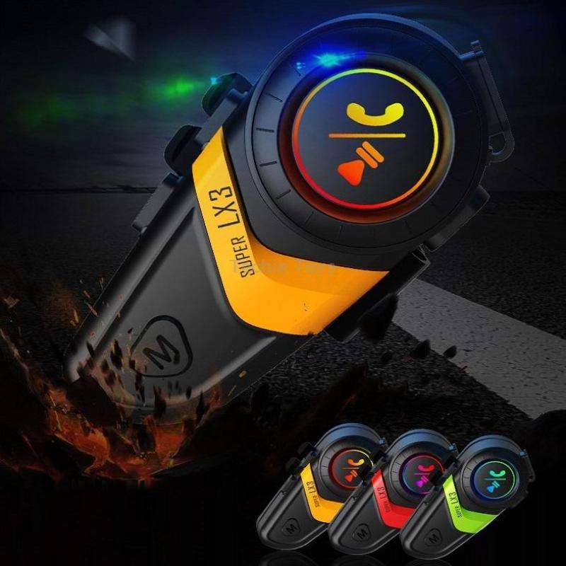 Motorcycle Helmet Call Music Navigation Bluetooth Headset, Color: Green(Soft Pipe Microphone)