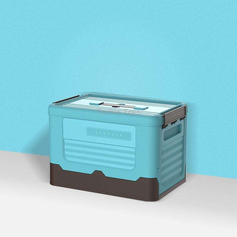 Foldable Book Box Plastic Storage Box, Color: S Mint Blue