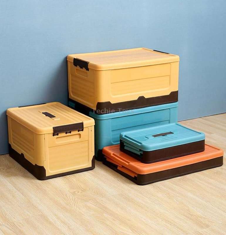 Foldable Book Box Plastic Storage Box, Color: S Mint Blue
