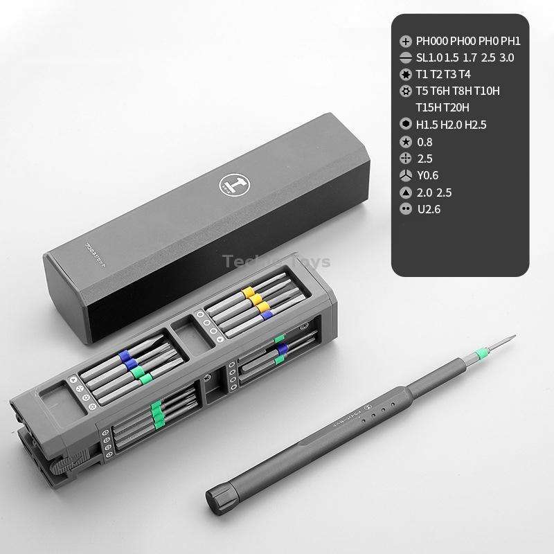 GREENER Screw Knife Set Disassembling Maintenance Tool, Series: 30 In 1 Aluminum Barrel