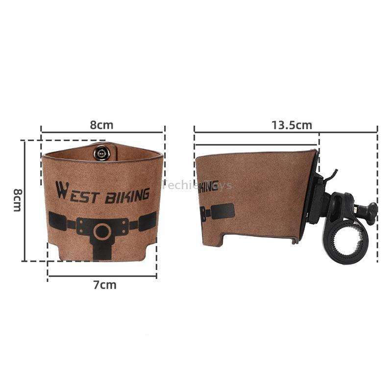 WEST BIKING YP0719298 Bicycle Cup Holder Handlebar Bottle Cage(Brown)