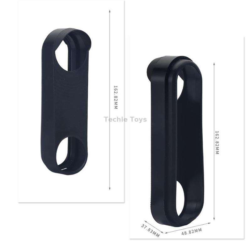 Doorbell Silicone Protective Cover for Google NEST HelloDoorbell Battery Version(Black)