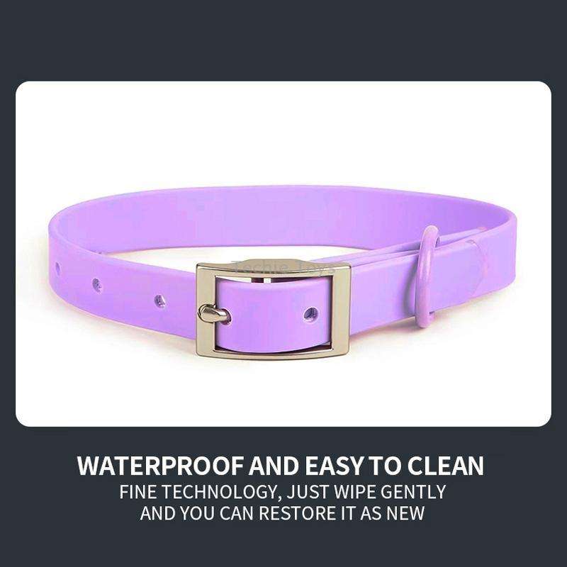 PVC Pet Loop Horsarine Dog Collar, Size: L(Purple)