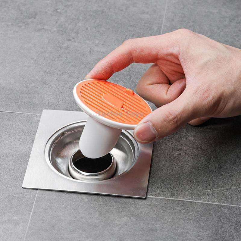 Sewer Deodorant Magnetic Suction Floor Drain Cover, Size: 3cm (Orange)