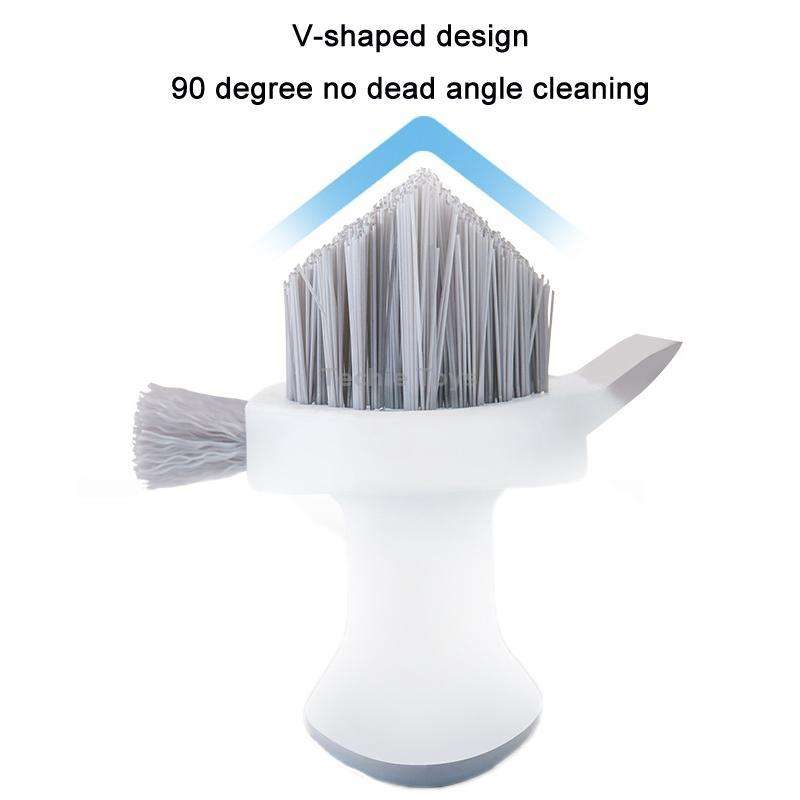 Bathroom Floor Corner Crevice Cleaning Brush(White Gray)