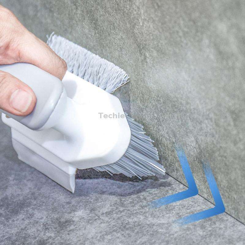 Bathroom Floor Corner Crevice Cleaning Brush(White Gray)