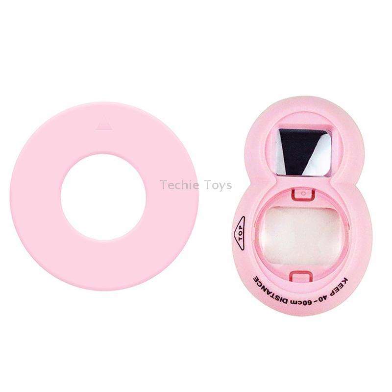 Mini Digital Camera Lens Selfie Mirror + Auxiliary Circle Set for FUJIFILM Instax Mini7+(Pink)