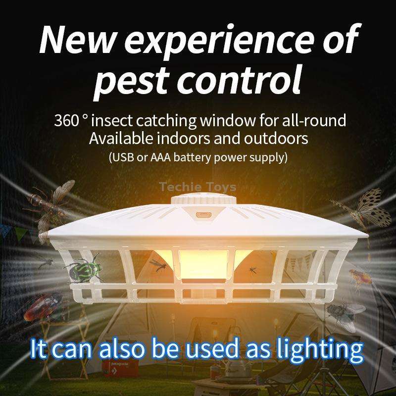 Household Flea Trap Lamp Indoor Trap Mosquito Flies Cockroach Lamp(Pearl White)
