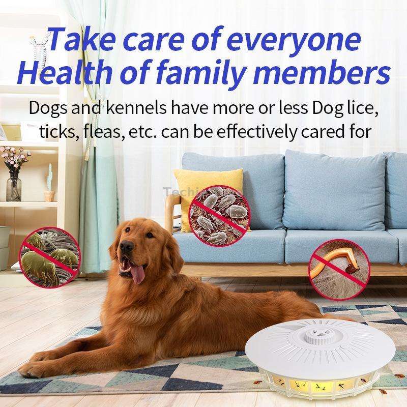 Household Flea Trap Lamp Indoor Trap Mosquito Flies Cockroach Lamp(Pearl White)