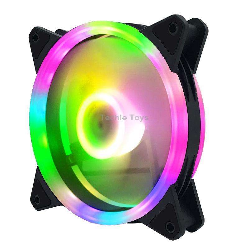 Computer CPU RGB luminous Radiator 5 Fans+Remote Control