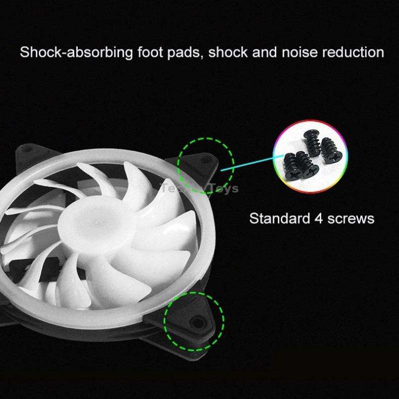 Computer CPU RGB luminous Radiator 5 Fans+Remote Control