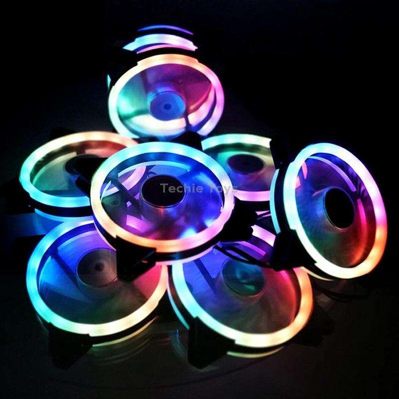 Computer CPU RGB luminous Radiator 5 Fans+Remote Control