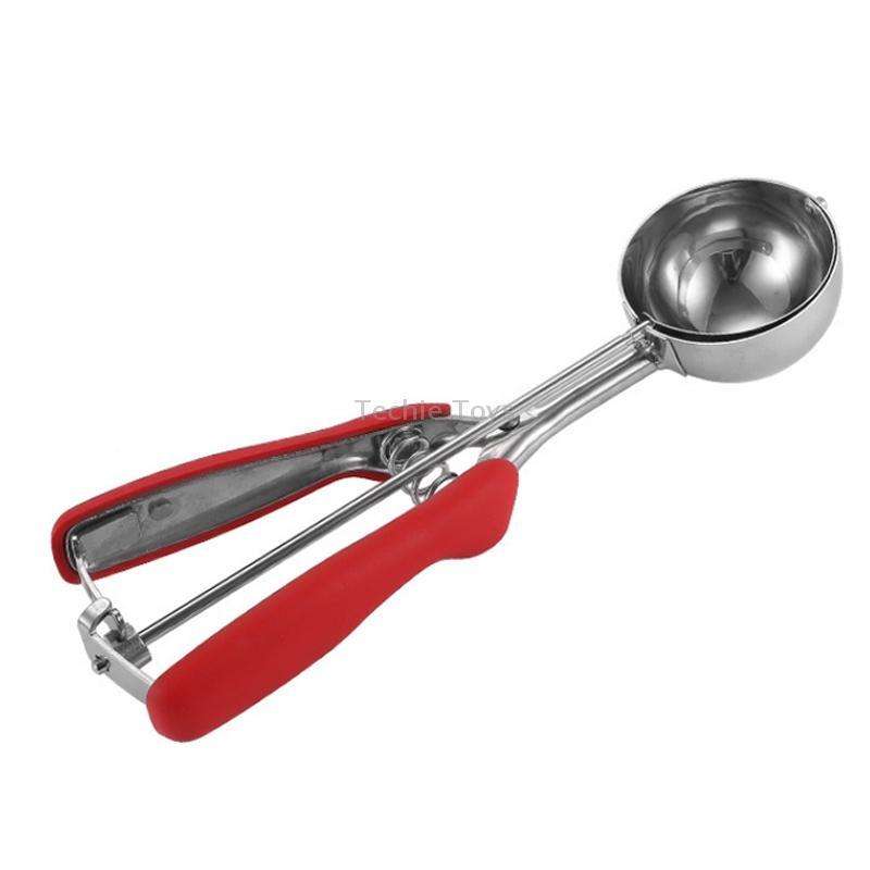 304 Stainless Steel Silicone Handle Ice Cream Scoop, Diameter 6cm