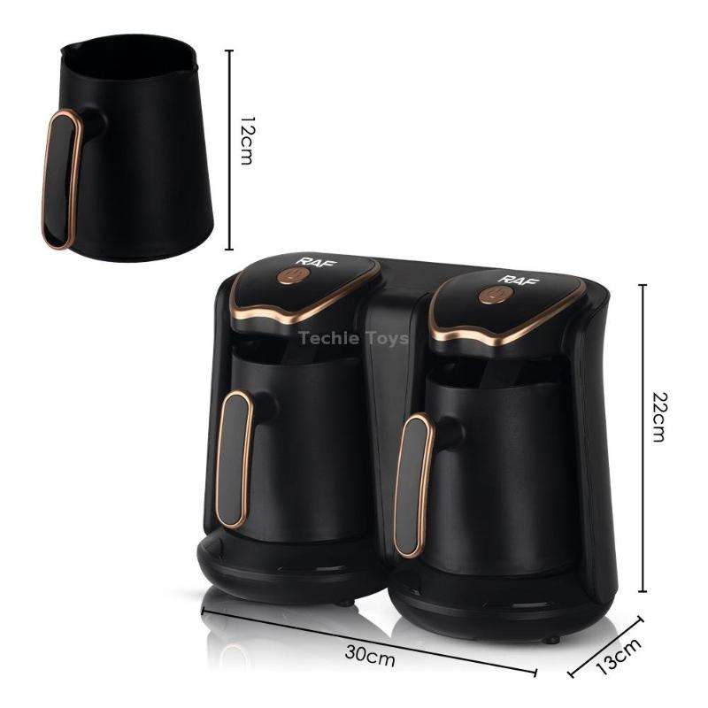 RAF R.109 Household Heating Coffee Pot Portable Office Coffee Tea Maker, EU Plug(Black Gold)